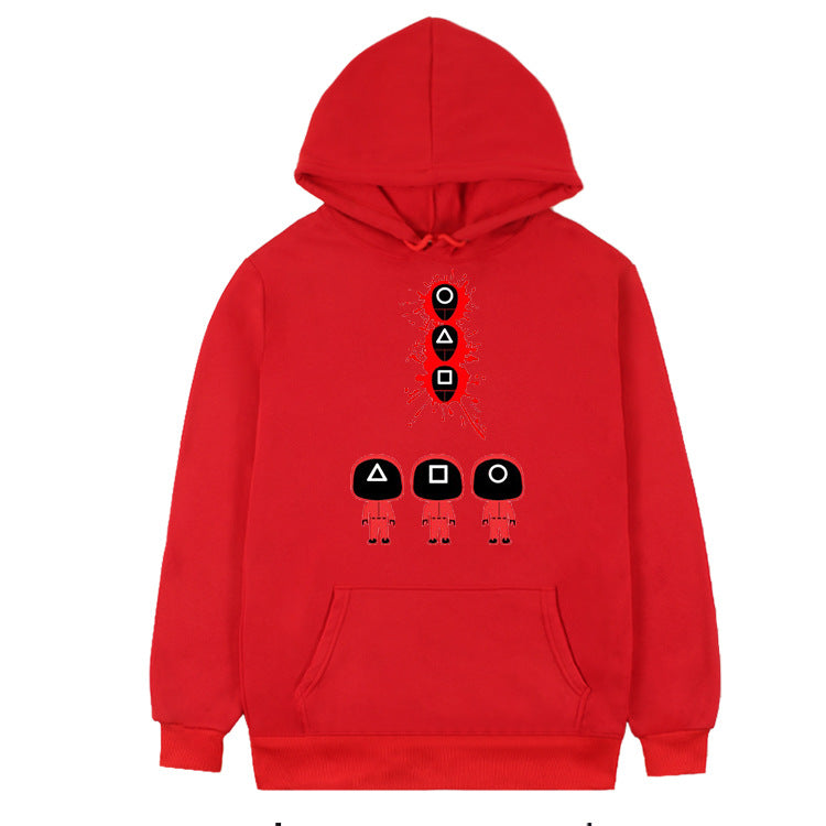 Squid Game Costume Autumn and Winter Men's and Women's Casual Loose Hooded Sweater