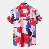 Camp Collar Shirt Printed Short Sleeve Shirt