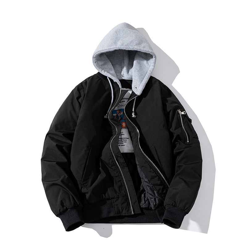 Varsity Jacket Autumn And Winter Pilot Jacket Men'S Cotton Baseball Uniform