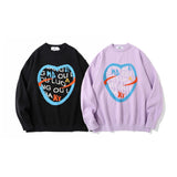 Men Sweater Heart-Shaped Letter Embroidered Sweater Men's Knitwear Long-Sleeved Top