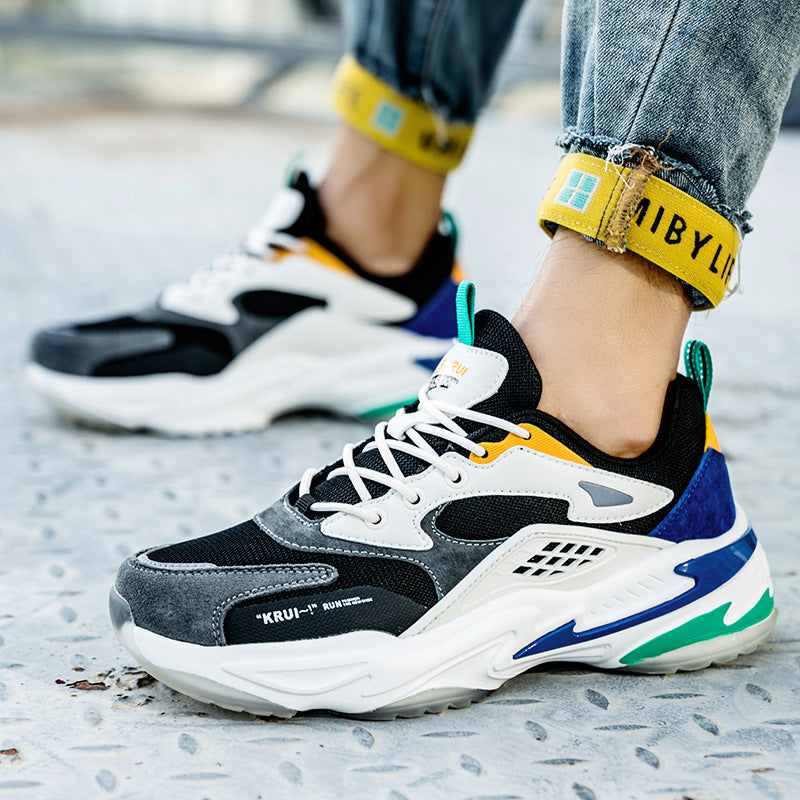 Men's Sneaks & Athletic Jogging Shoes Stitching Sneakers Men's Lightweight Breathable Casual Men's Sports
