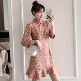 Betty Draper Valentine's Day Dress Vintage Dress Autumn Cheongsam