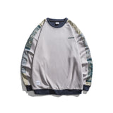 Crew Neck Sweatshirts for Men Men's Autumn Patchwork Sweater Men's Casual Pullover