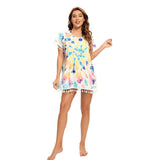 Coachella Music Festival Outfits Printed Tassel Casual Loose Beach