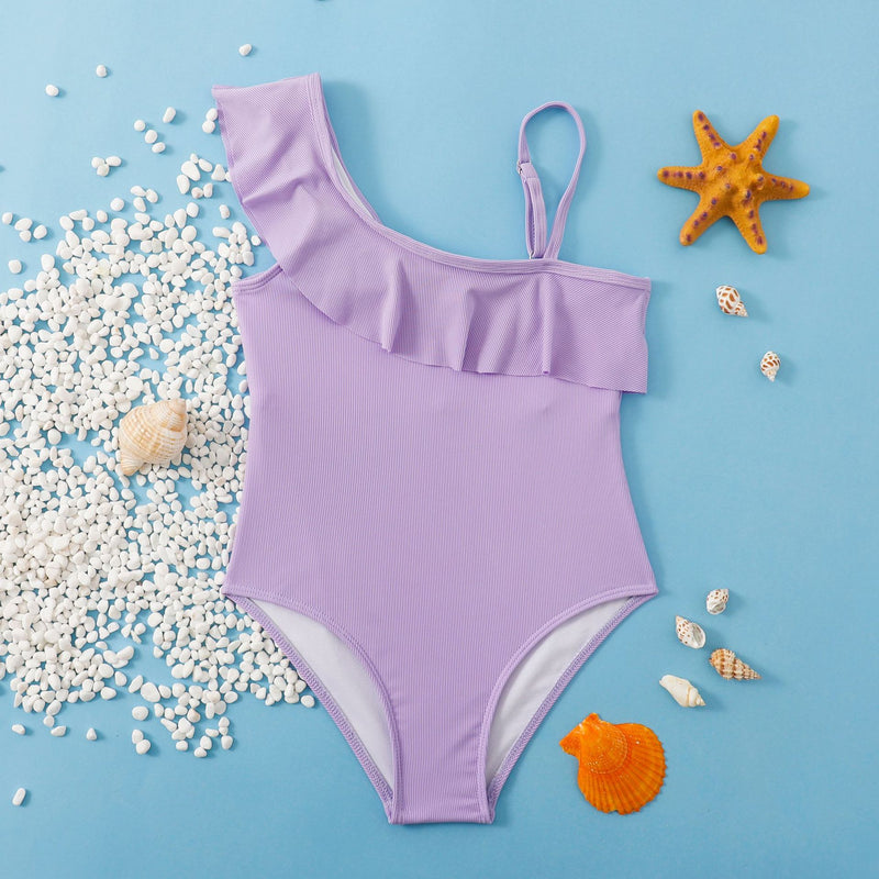 Children Swimsuit Children's Swimsuit Female Ruffled One Piece Swimsuit