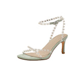 Nude Heels for Wedding Sandals Women's Thin Strap Women's High Heels