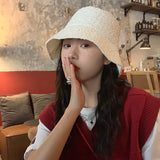 Women Bucket Hat Pleated Fisherman Sun-Proof Basin Hat