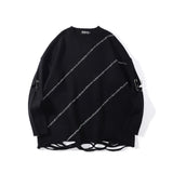 Men Sweater Men's Loose round Neck Sweater Trendy Pullover