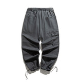 Man Fall Outfis Autumn Vintage Distressed Cargo Jogger Pants Men's Loose Multi-Pocket Slacks