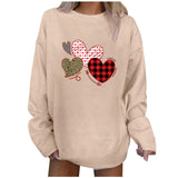 Valentine's Day T Shirts Couples Heart Printing Women's Shirt off-Shoulder Long Sleeve