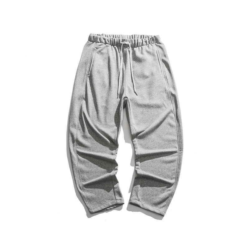 Man Fall Outfis Autumn Solid Color Simple Straight-Leg Pants Men's Street Loose Leisure All-Matching Sports Trousers