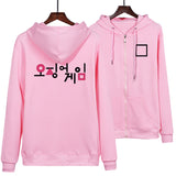 Squid Game Costume Cartoon Printed Zipper Sweater