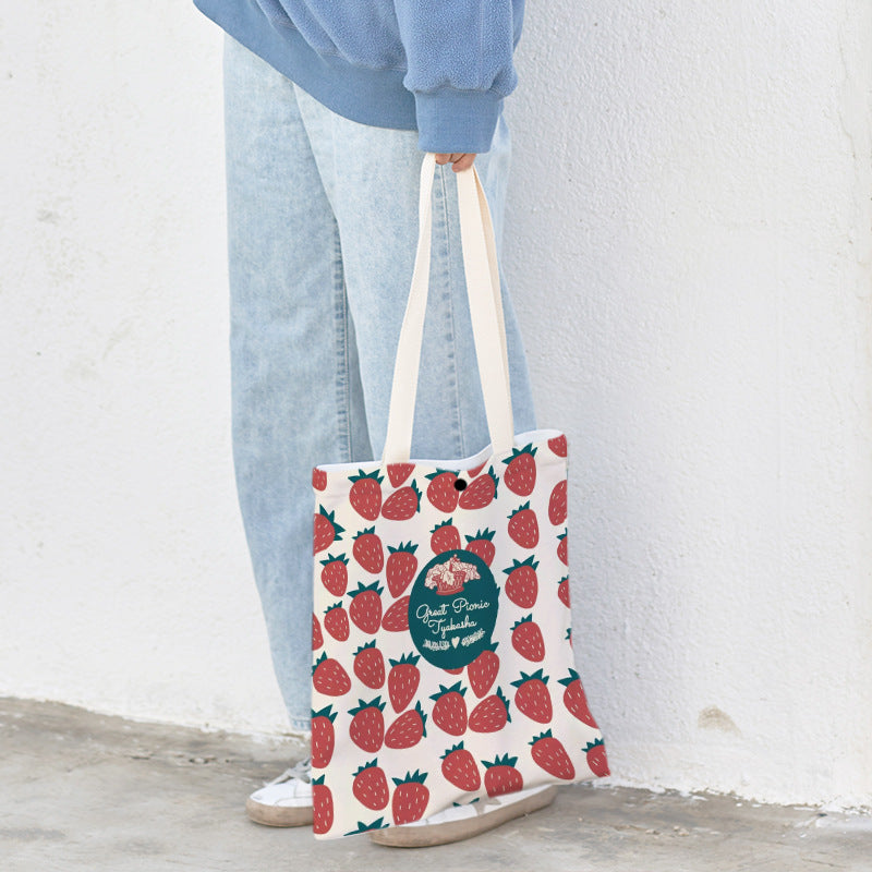 Strawberry Bags Class Bag Simple Autumn and Winter Cloth Bag