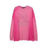 Man Fall Outfits Hip Hop High Street Tie-Dyed Long-Sleeved T-shirt Men's and Women's Oversize Pullover Thin Sweater