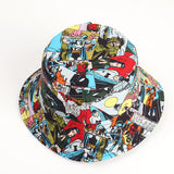 Bucket Hat Fishing Cap Cotton Print Fisherman Hat Cartoon Printing Comic Doraemon