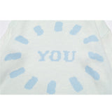 Men Sweater Letter Brocade Sweater Men's Trendy Pullover