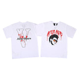 Vlone T Shirt Summer Large V Short Sleeve T-Shirt Hip Hop Half Sleeve Tee