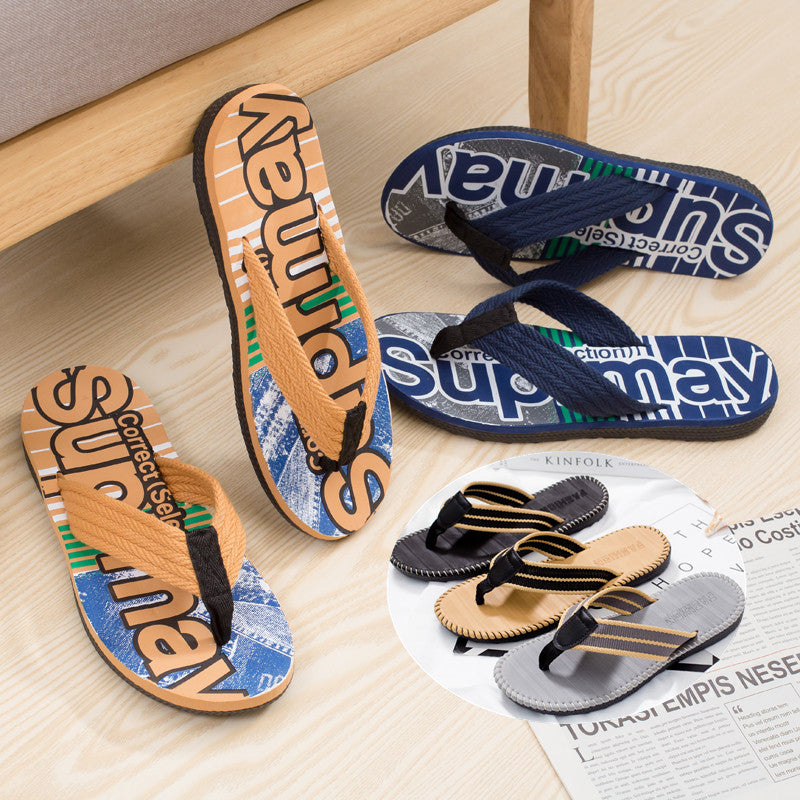 Beach Slippers Summer Casual Beach Flip-Flops Men