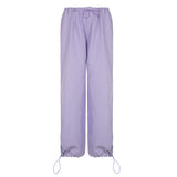 Julia Fox Low Rise Jeans Fashion Drawstring Waist Tight Lightweight All-Matching Casual Pants Hot Girl Slimming Sports Trousers