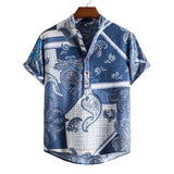 Camp Collar Shirt Ethnic Print