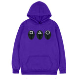 Squid Game Costume Pattern Print Hooded Couple Sweater