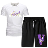 Vlone T Shirts & Shorts 2 Piece Set Short Sleeve T-Shirt Sports Summer