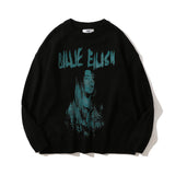 Men Sweater Character Printed Sweater Men's Loose Sweater Autumn