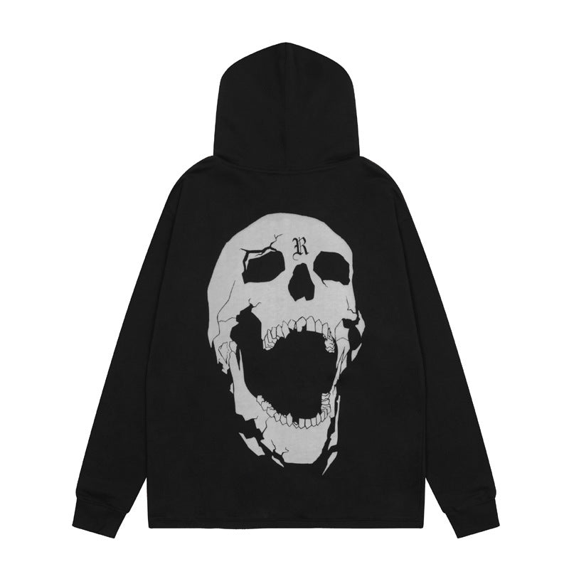Kanye West Sunday Service Hoodie Skull Loose Terry Hooded Sweater Couple