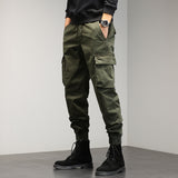 Cuffed Cargo Pants Men's Overalls Trendy Outdoor Men's Pants Width
