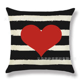 Valentine's Day Pillow Covers 4 Piece Random Styles Together, Home Decoration Red Letter Office Waist Cushion Cover