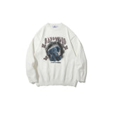 Man Fall Outfits Vintage Sweater Men's and Women's High Street Fashion Brand Pullover Sweater Top