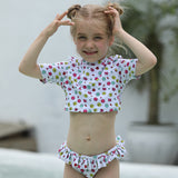 Children Swimsuit Children's Swimsuit European and American Girl's Bikini Half Sleeve