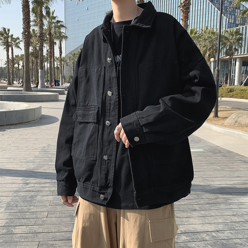 Men Denim Jackets Spring and Autumn Denim Jacket for Male Students