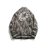Man Fall Outfis Autumn Vintage Distressed Snowflake Jacket Men's Street BF Loose Lapels Jacket