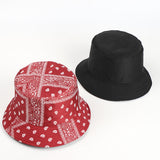 Bucket Hat Fishing Cap Cotton Print Fisherman Hat Printing Outdoor Sun-Shade Sun Protection Bucket Hat