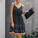 Nine Britton Dress 2 Spaghetti-Strap Floral Print V-neck Buttons