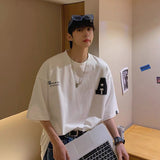 Men T-Shirts Loose Print Top