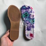 Women Open Toe Sands Flats Spring/Summer Flat Casual Fashion Colorblock Plus Size Slippers