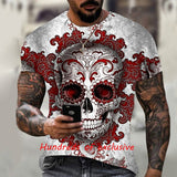 Skull T Shirt Summer Hot Men's 3D Skull Printed T-shirt