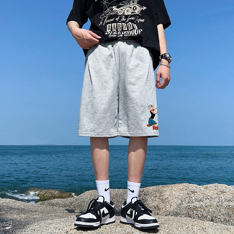 Men White Shorts Men's Summer Sports Men Loose Casual
