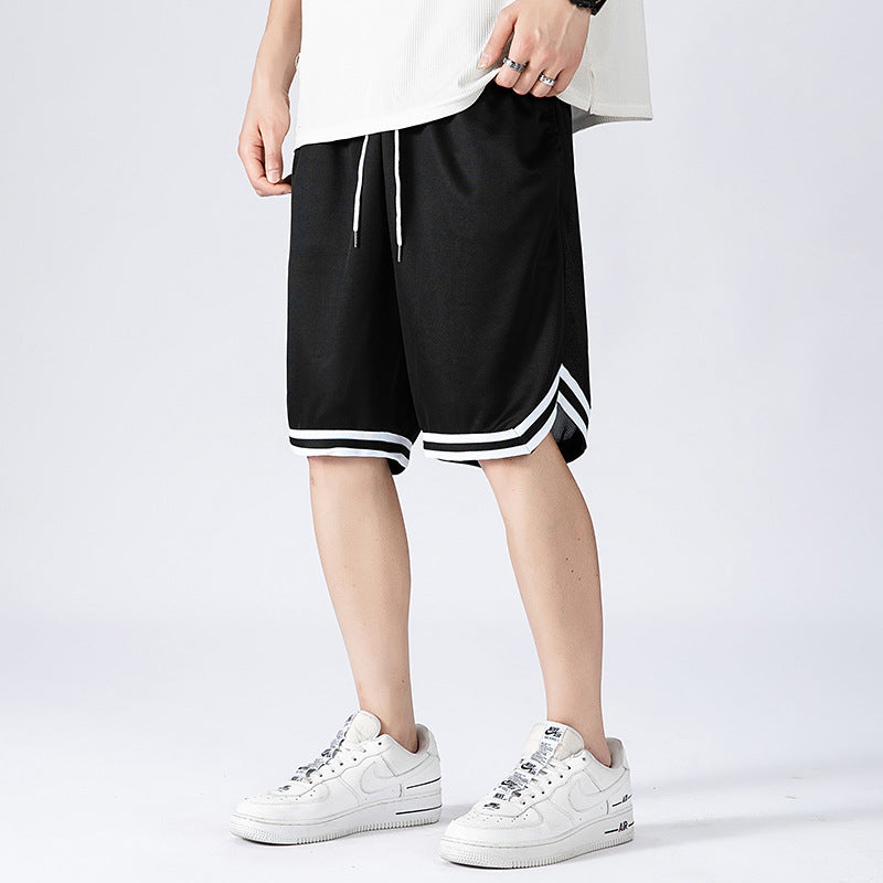 Men White Shorts Men's Sports Loose Sports Shorts