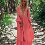 Beth Dutton Bohemian Dress Winter Autumn Midi Dresses Vacation Style Dress Long Dress
