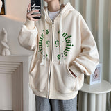 Men Hoodie Cardigan Hoodie Spring and Autumn Youth Loose Casual