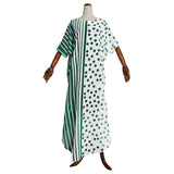 African Dashiki Dress Stripe Polka Dot Dress