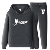 Vlone Hoodie & Pants 2 Piece Set Hooded Suits Men'S Casual