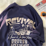 Men T-Shirts Loose Printed Half Sleeve