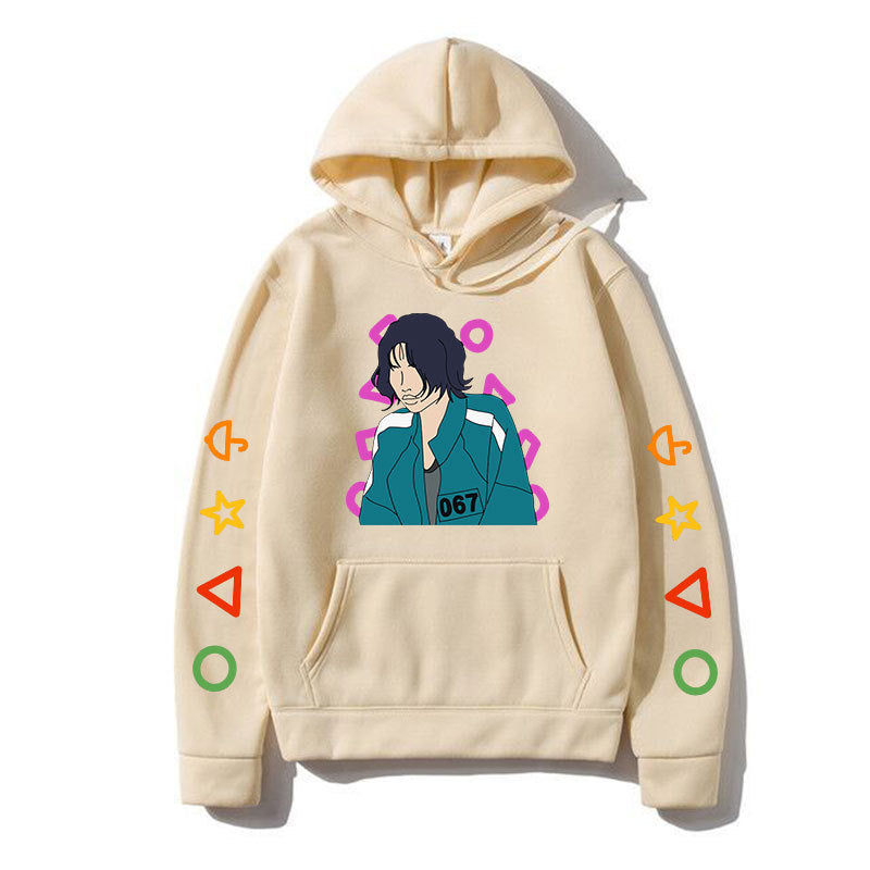 Squid Game Costume Autumn and Winter Loose Casual Hooded Sweater