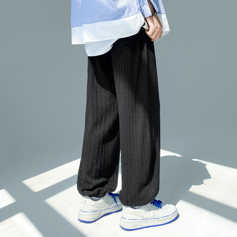 Cuffed Cargo Pants Summer Large Size Loose Casual Cropped Pants