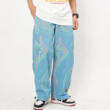 Man Fall Outfits Jeans Men and Women Loose Straight Gradient Casual Long Pants