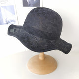 Women Bucket Hat Bucket Hat Sunshade Woven Straw Hat